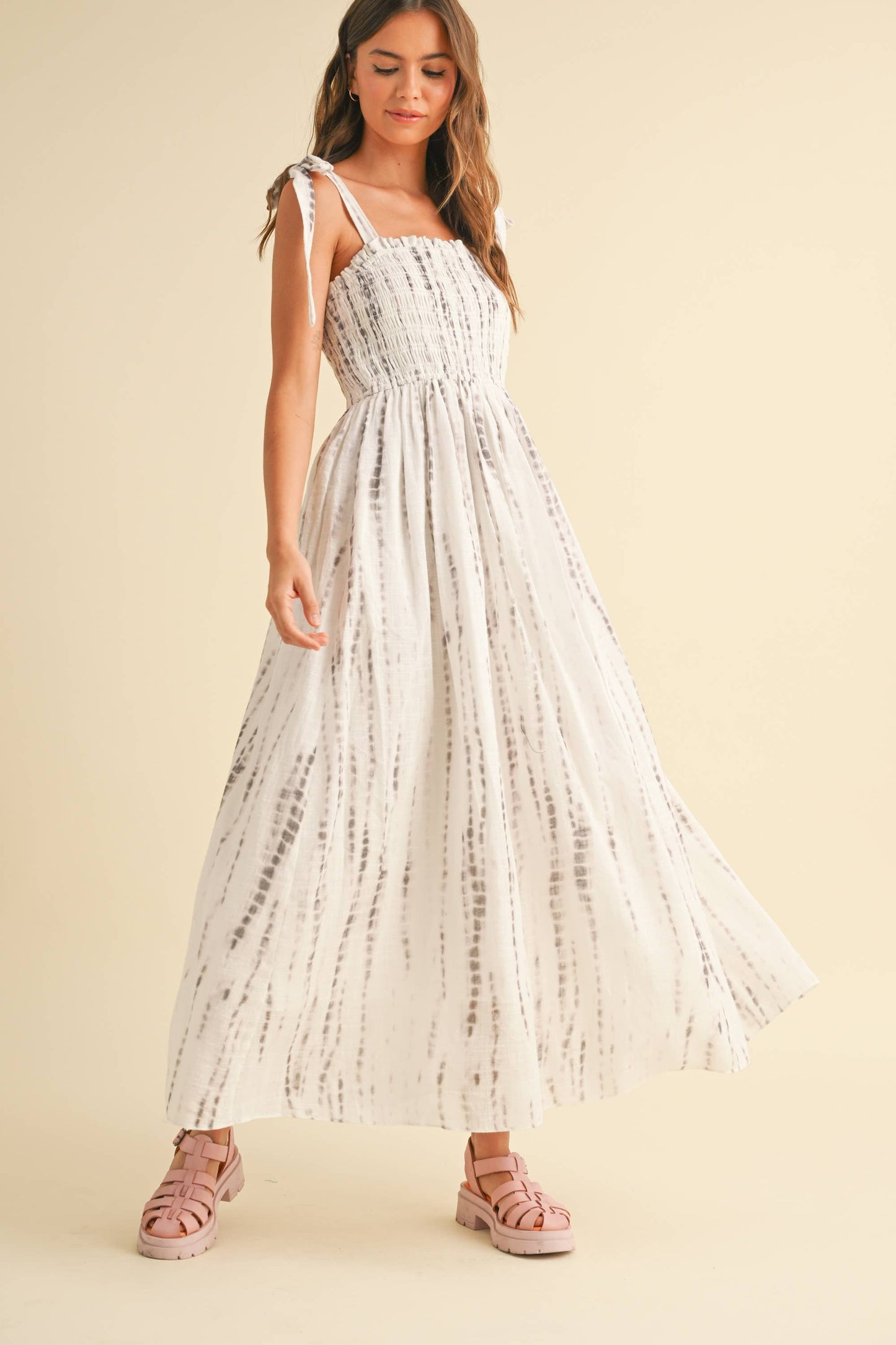 A DAY WITH YOU WOVEN LONG DRESS