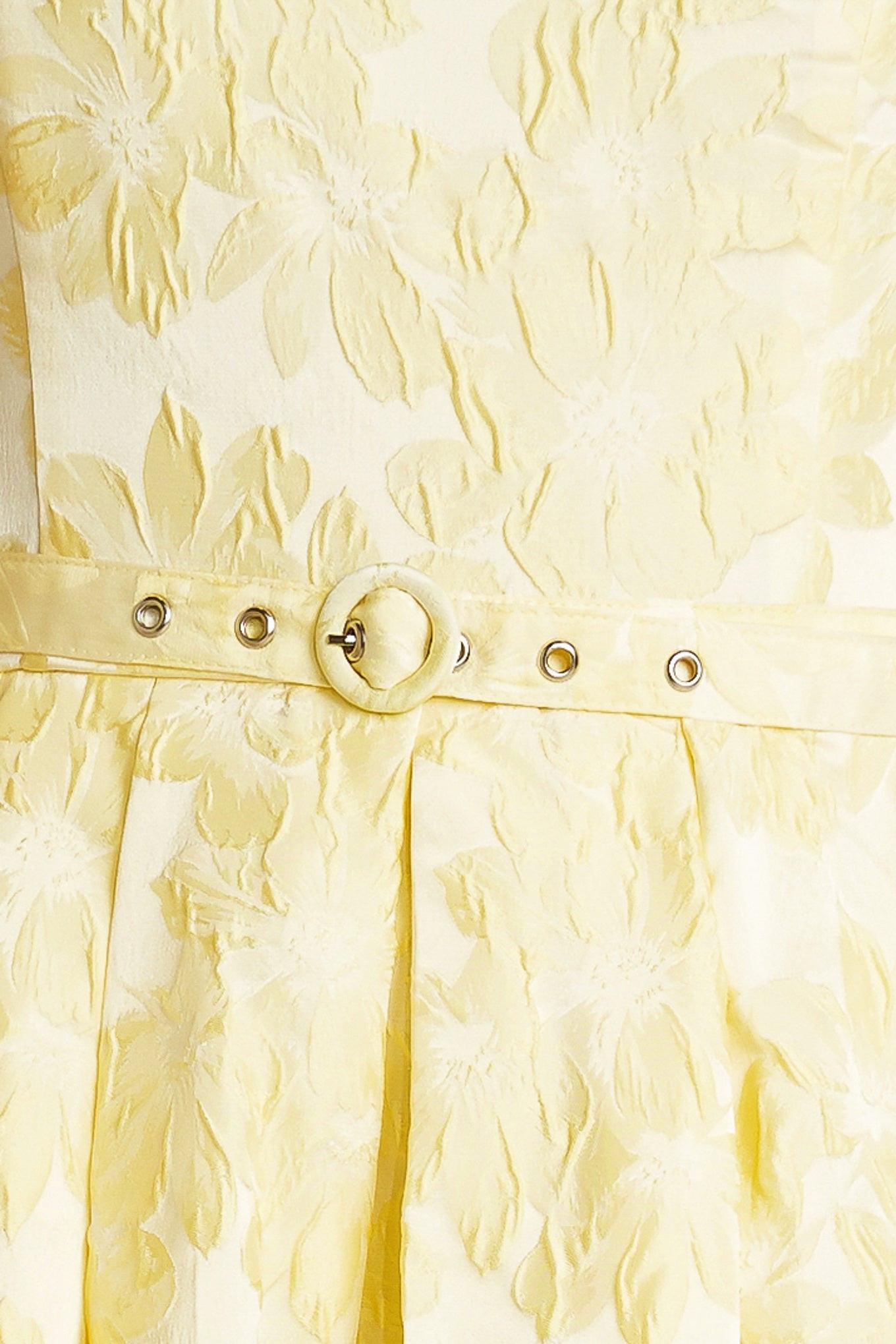 BUTTERCUP BLOOM WOVEN MIDI DRESS