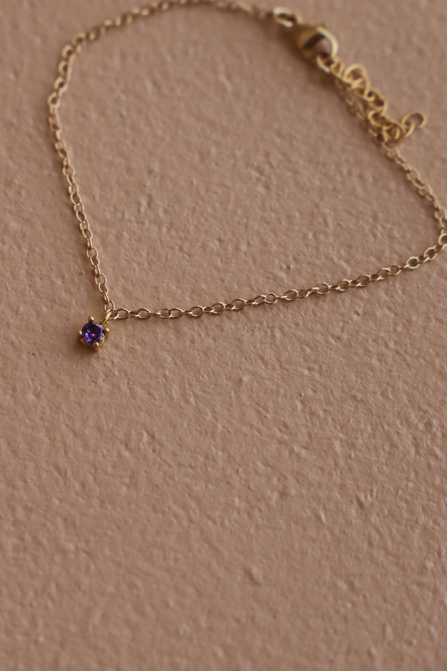 AMETHYST CHARM BRACELET