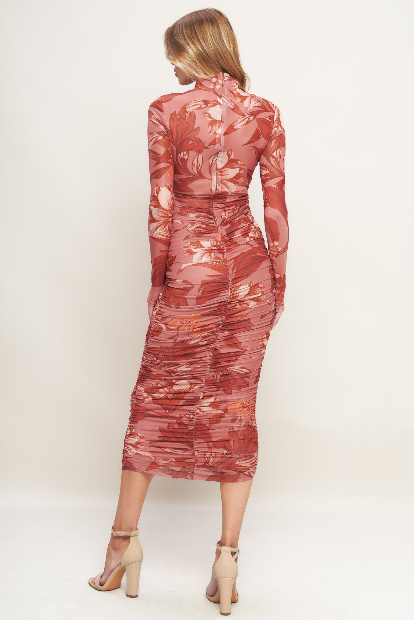 INSTAGRAM WORTHY POWER MESH MIDI DRESS