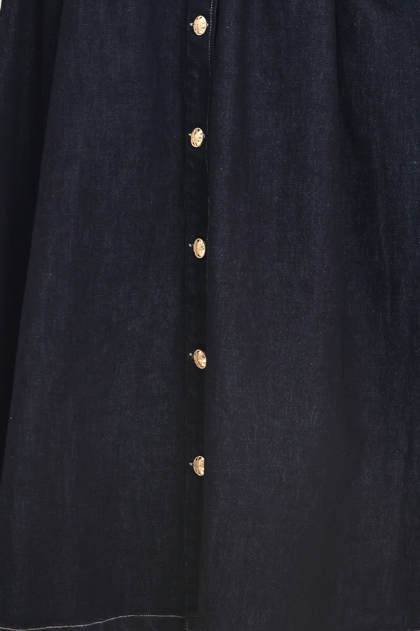 INDIGO CHARM DENIM MIDI DRESS