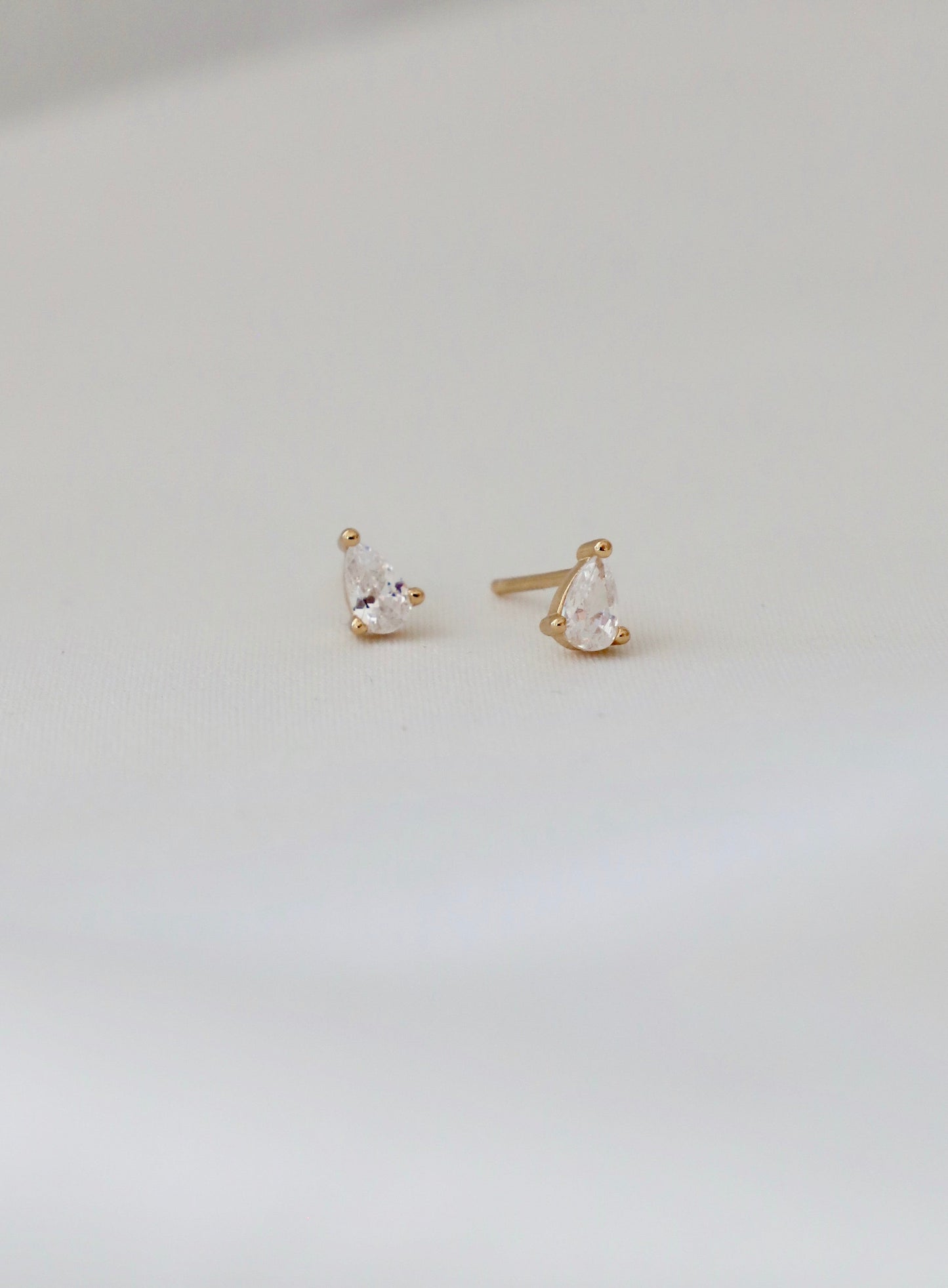MINI TEARDROP CZ STUDS