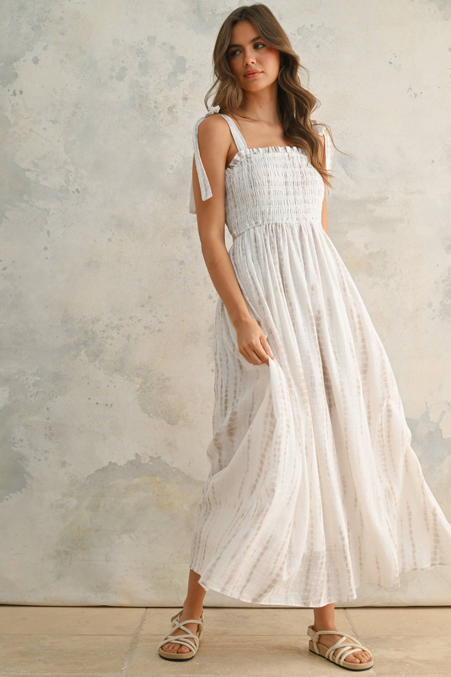 A DAY WITH YOU WOVEN LONG DRESS