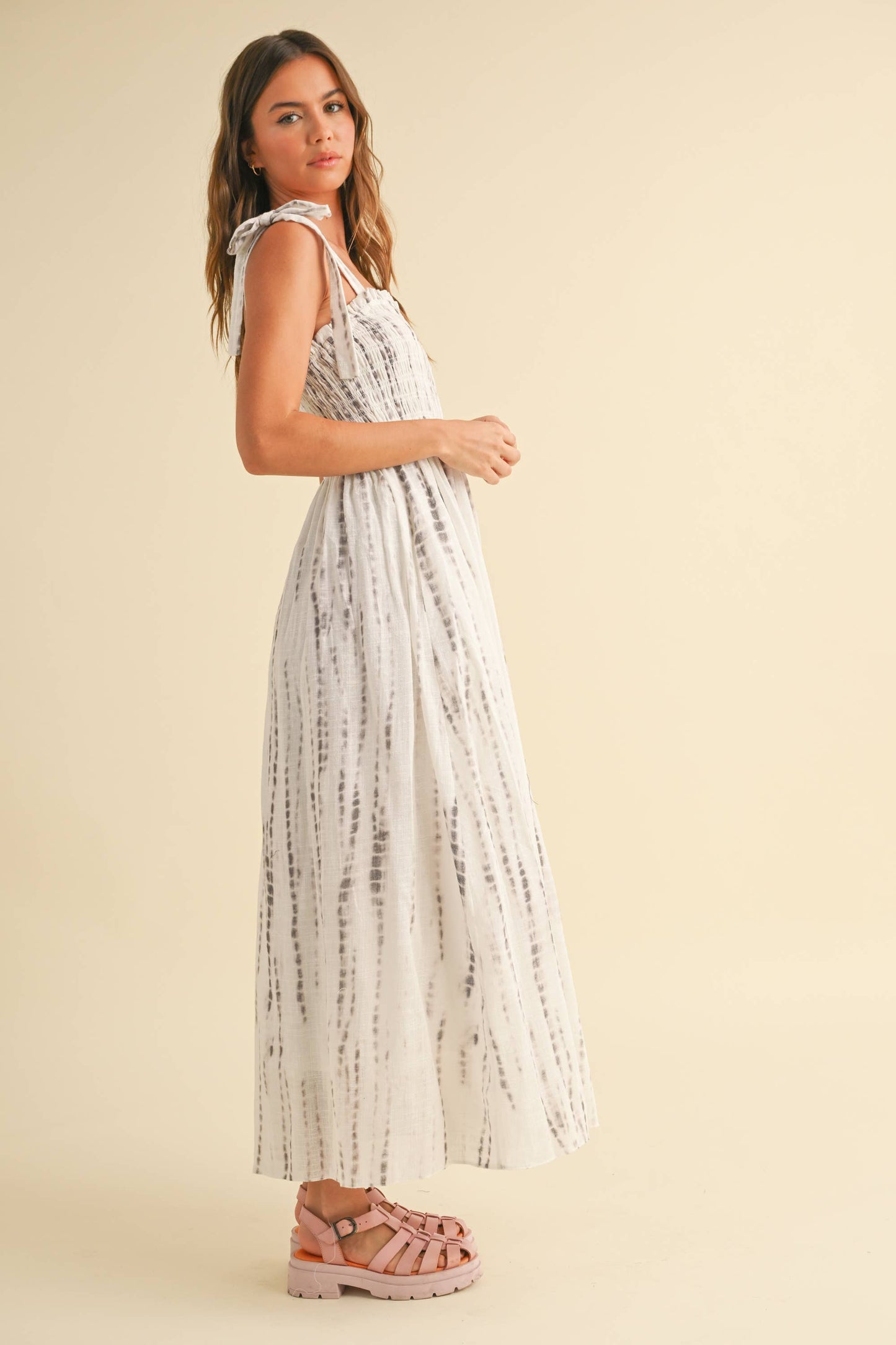 A DAY WITH YOU WOVEN LONG DRESS