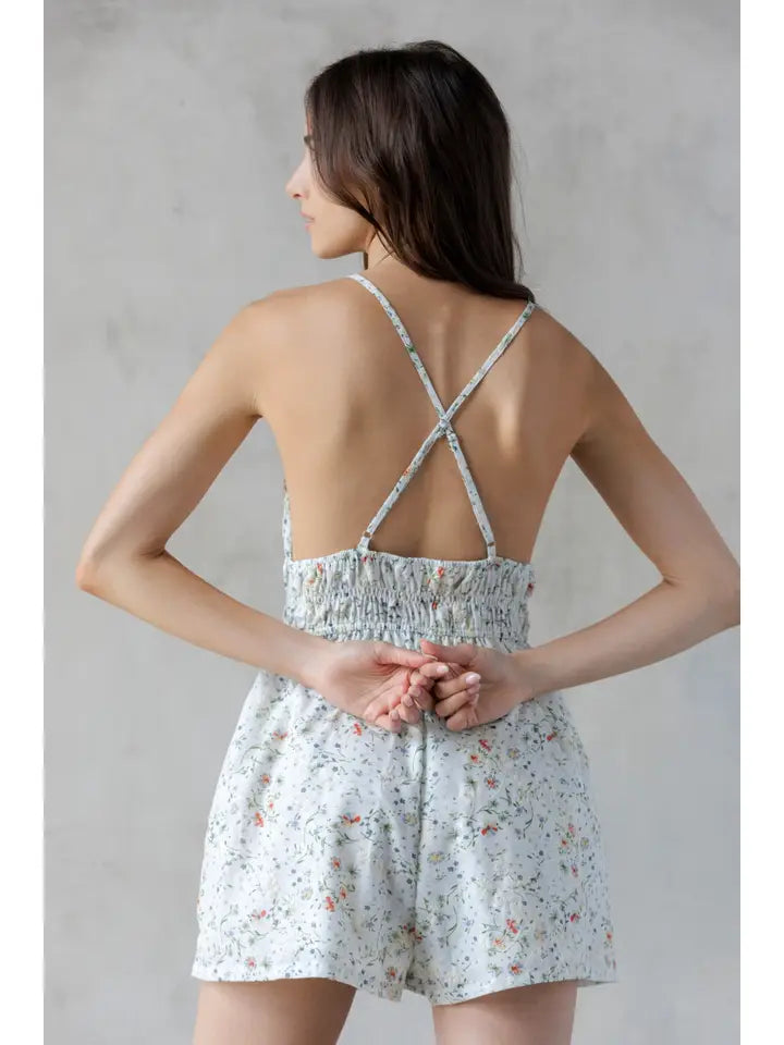 Multi Flowers Romper