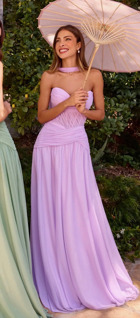 Aurora Flow Gown - Chiffon with Scarf