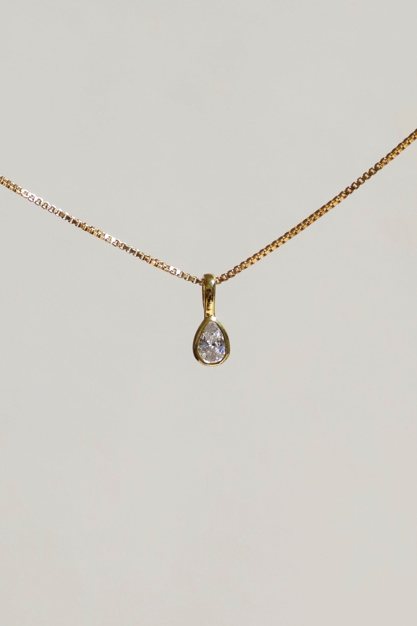 TEARDROP BEZEL BIRTHSTONE CHARM