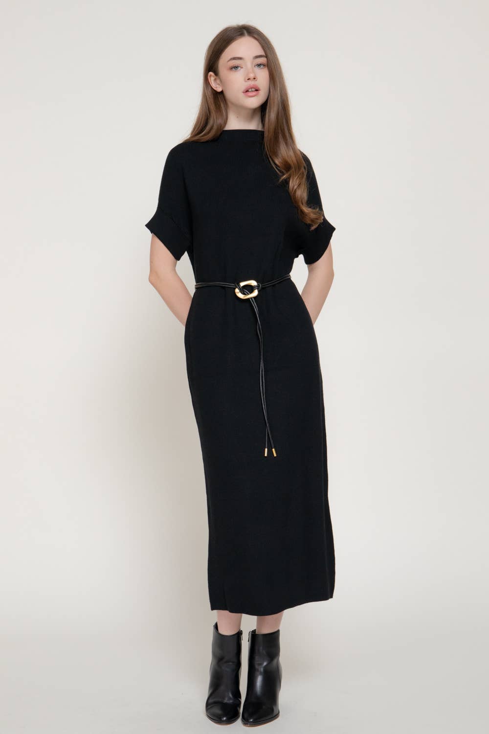 PARIS NOIR MIDI DRESS