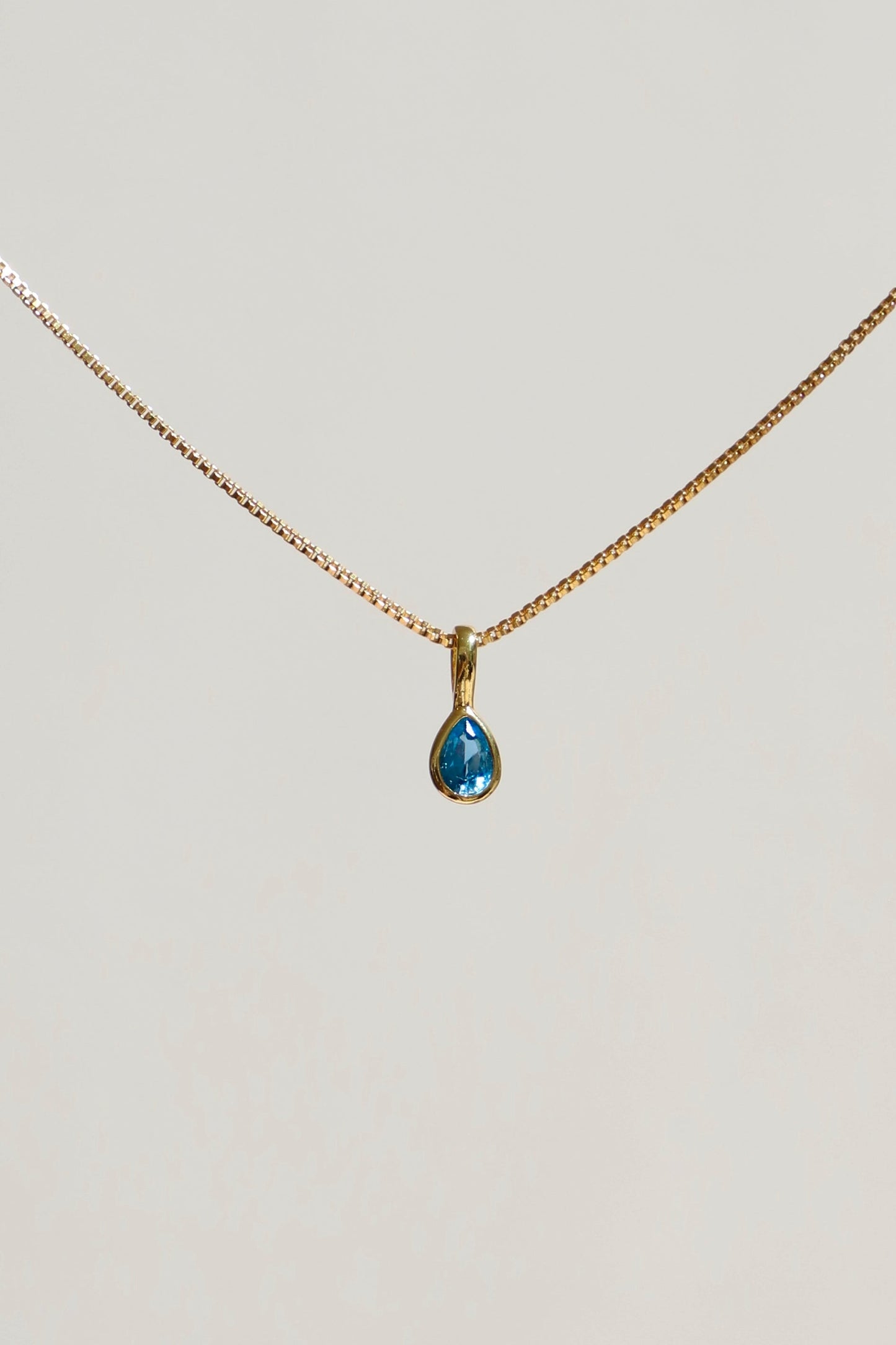TEARDROP BEZEL BIRTHSTONE CHARM