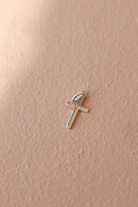 SILVER CROSS CHARM
