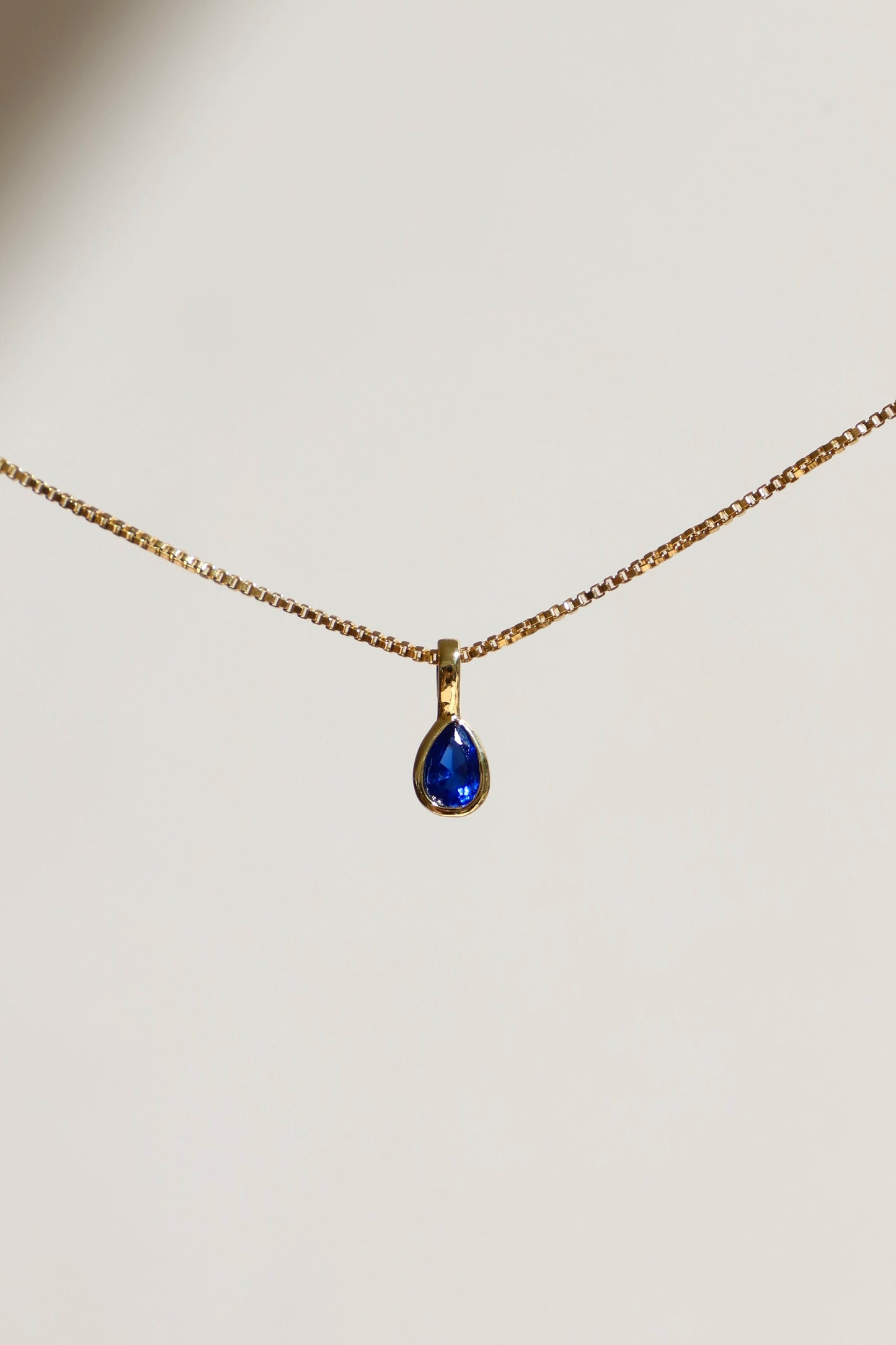 TEARDROP BEZEL BIRTHSTONE CHARM