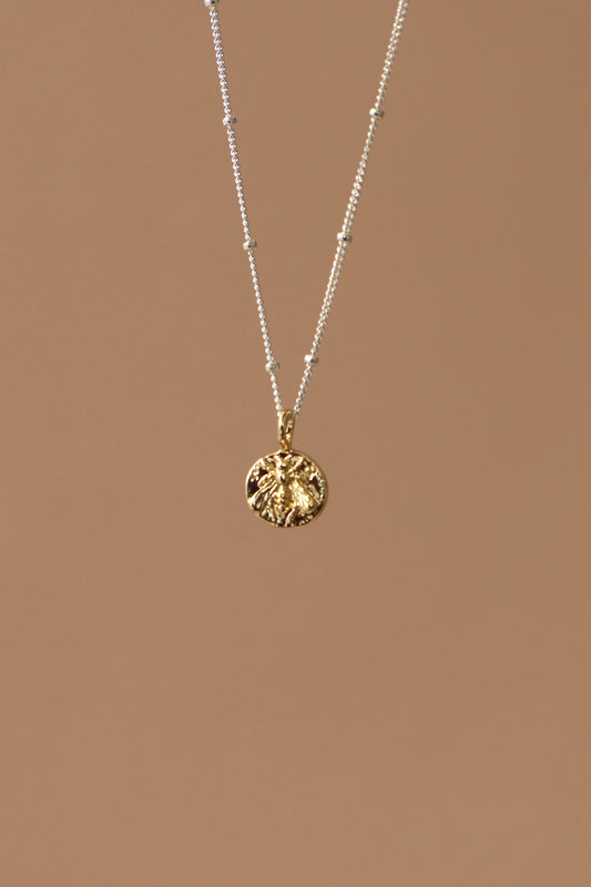 MINI BEE MEDALLION NECKLACE