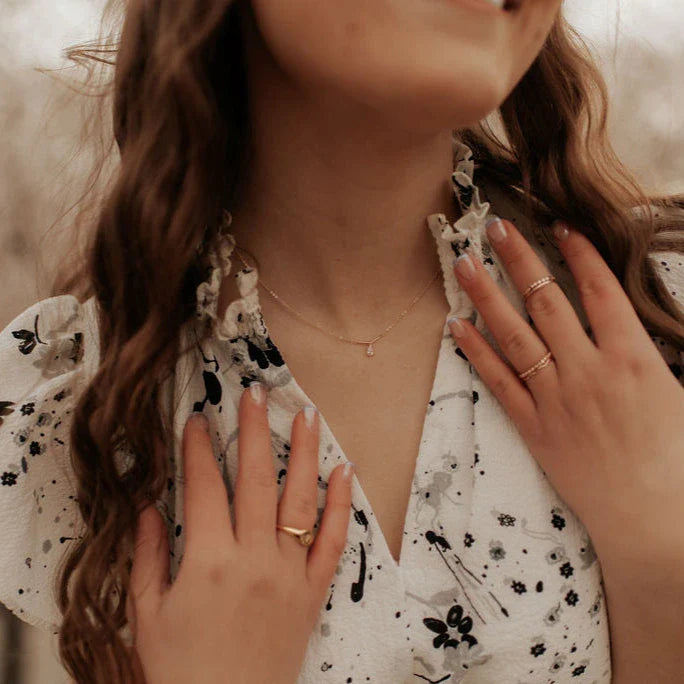 Harper Diamond Teardrop Necklace