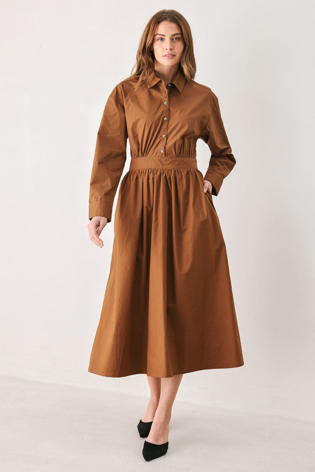 MEADOW MUSE WOVEN MIDI DRESS