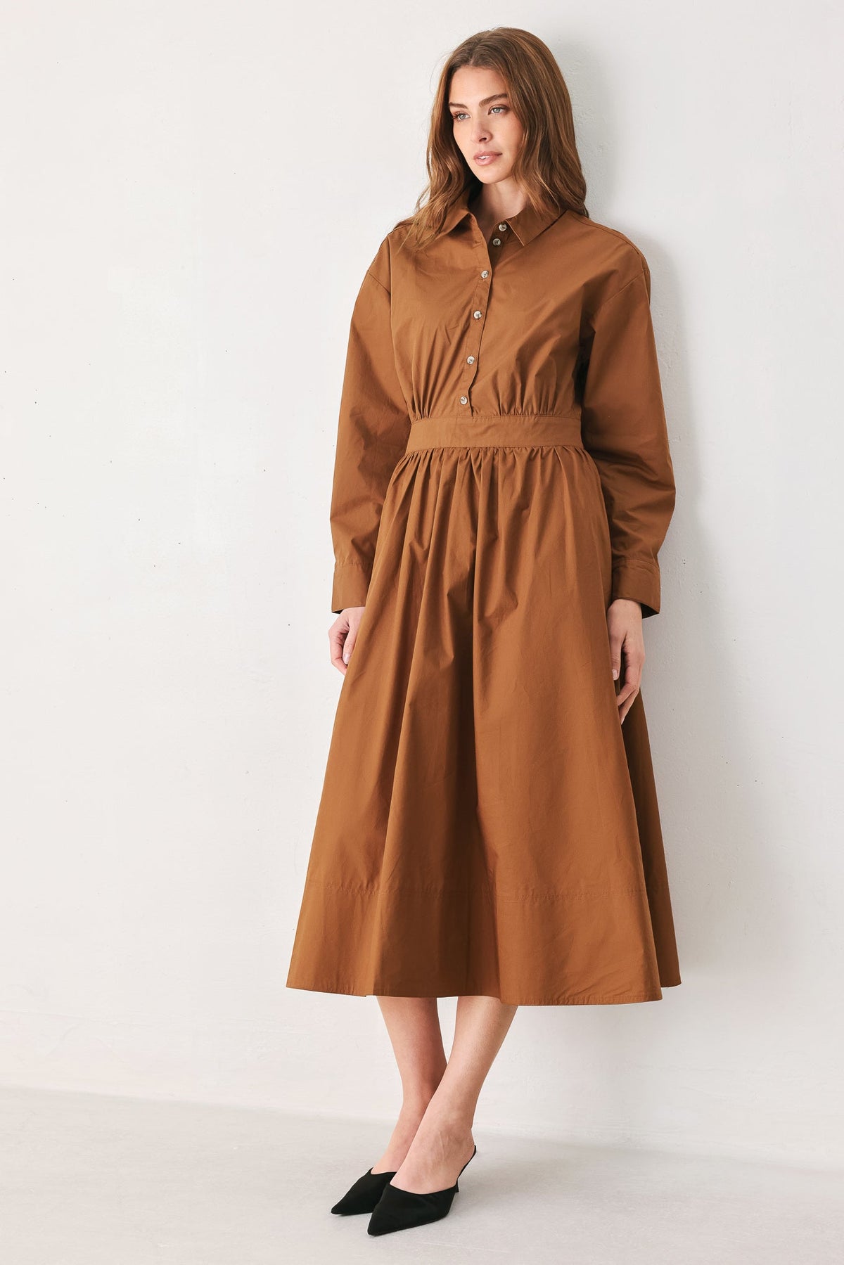 MEADOW MUSE WOVEN MIDI DRESS