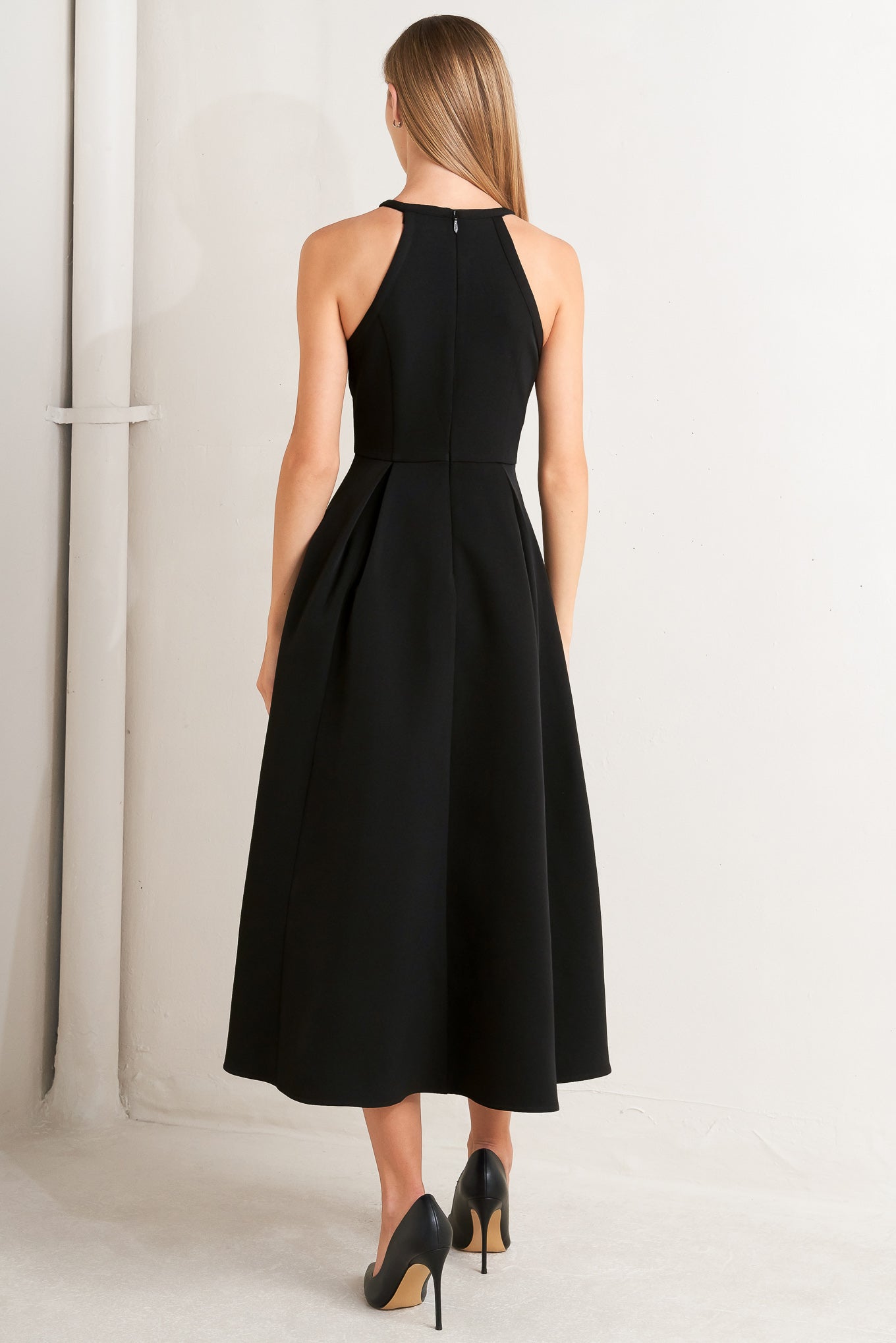 GALAXY CHARM WOVEN MIDI DRESS