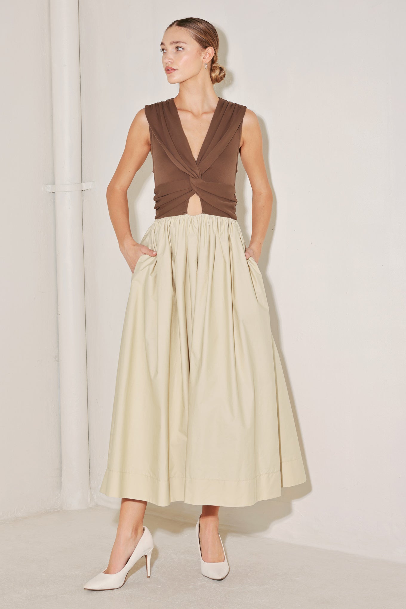 ANGEL VEIL WHITE MIDI DRESS