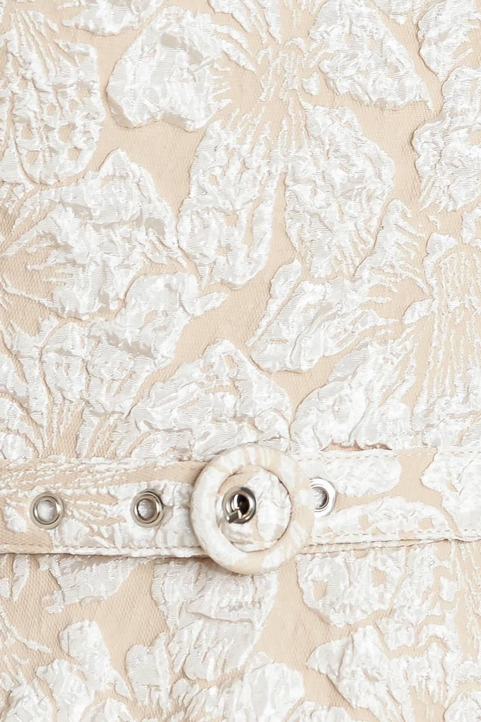 STATEMENT IN IVORY WOVEN MIDI DRESS