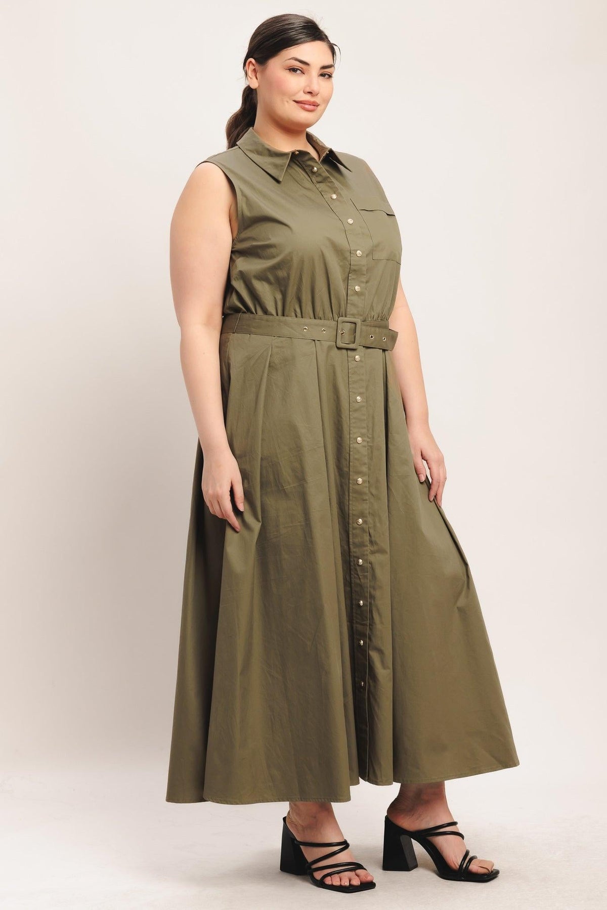 SIMPLY UNSTOPPABLE WOVEN MIDI DRESS