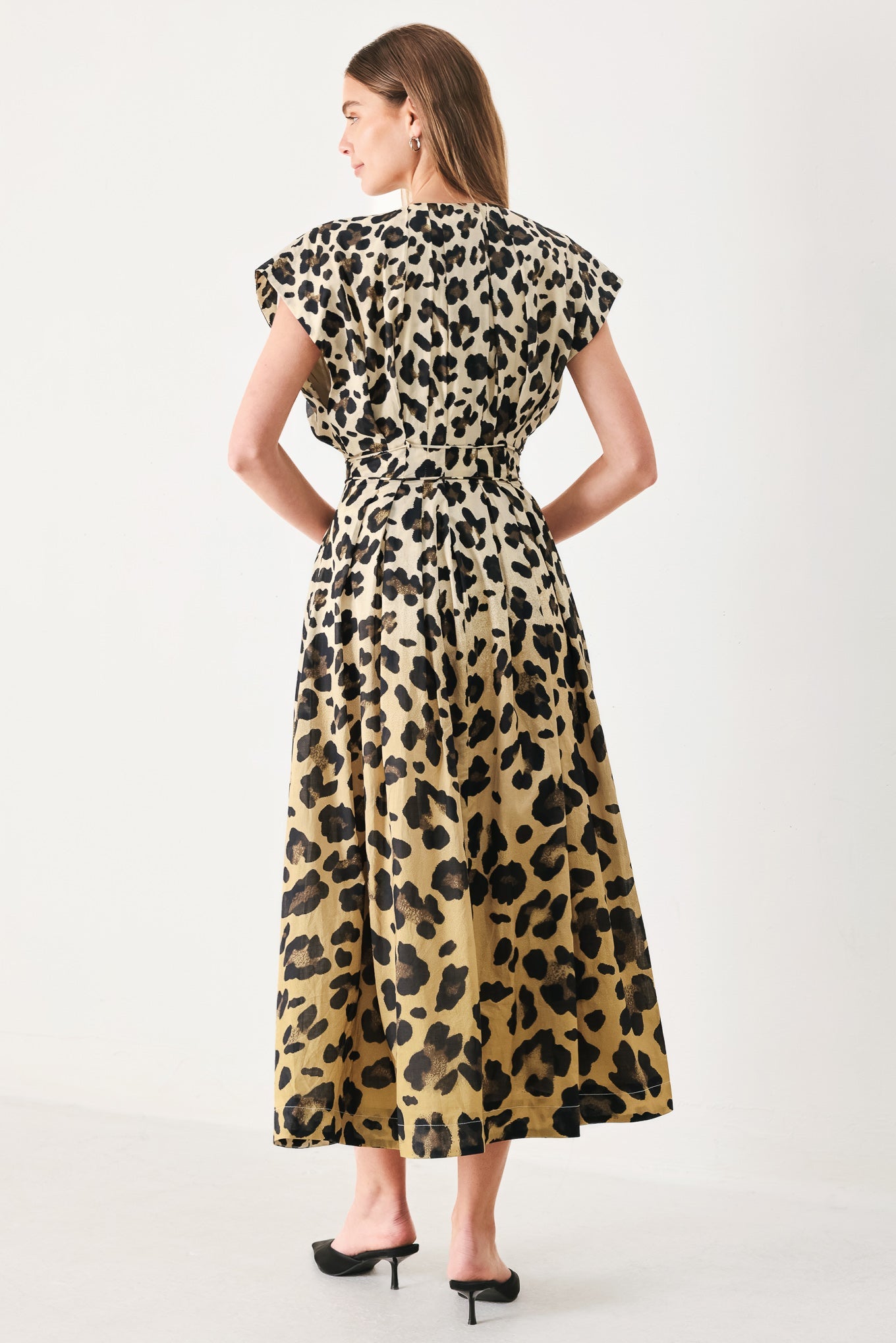 WILD MUSE WOVEN MIDI DRESS