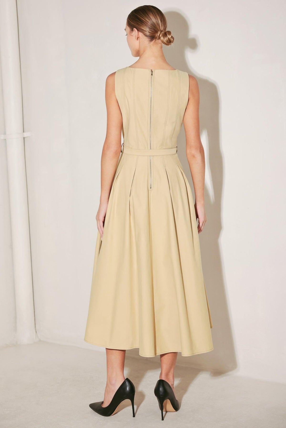 SAHARA GRACE WOVEN MIDI DRESS