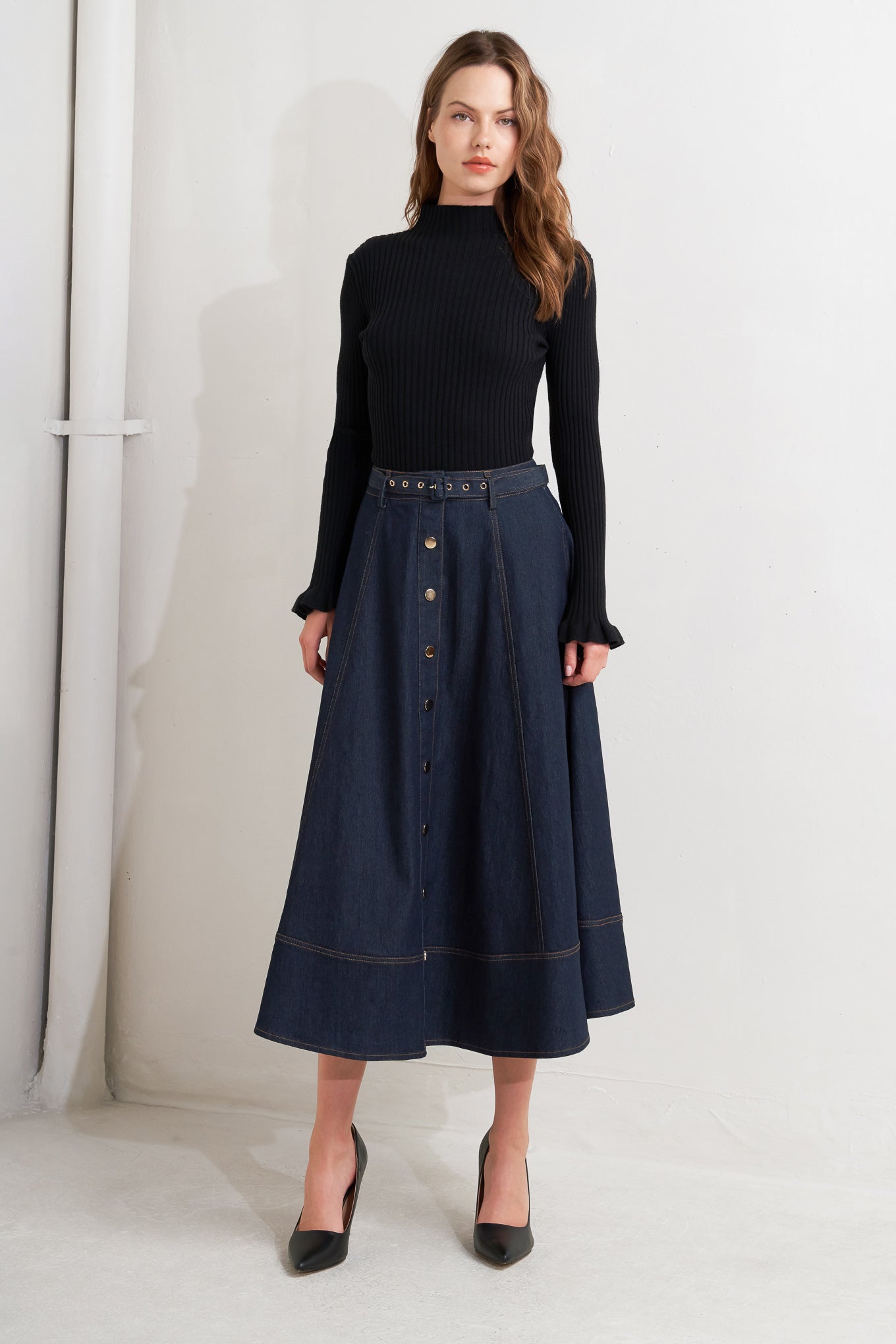 DENIM BALLET CIRCLE SKIRT