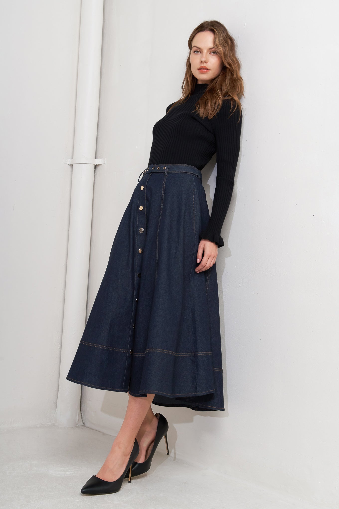 DENIM BALLET CIRCLE SKIRT