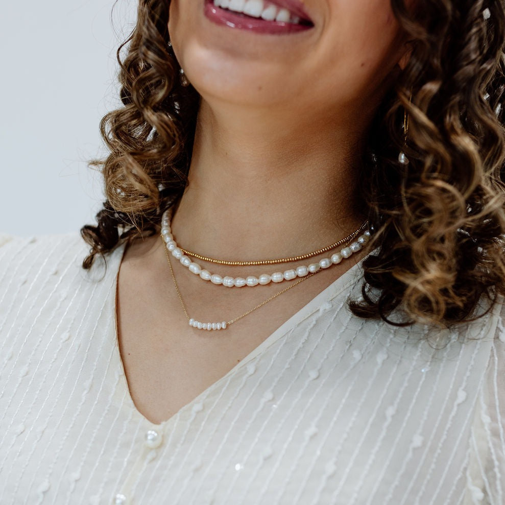 Staci Gold Filled Bead Necklace no