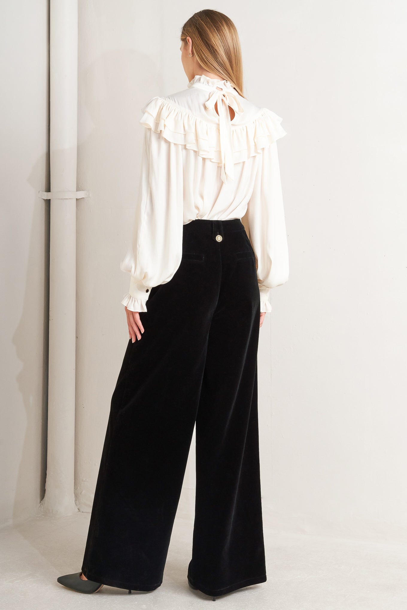 MIDNIGHT VELVET BONDED PANTS