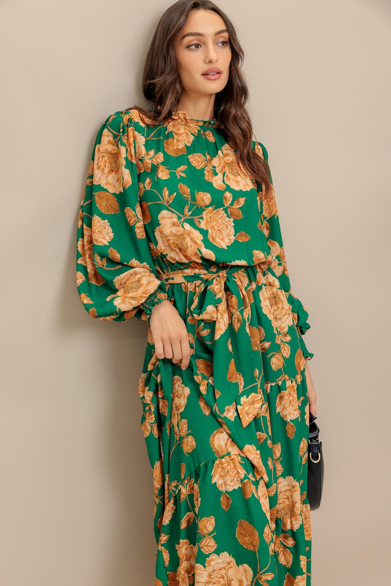 SONGS ABOUT YOU WOVEN MIDI DRESS