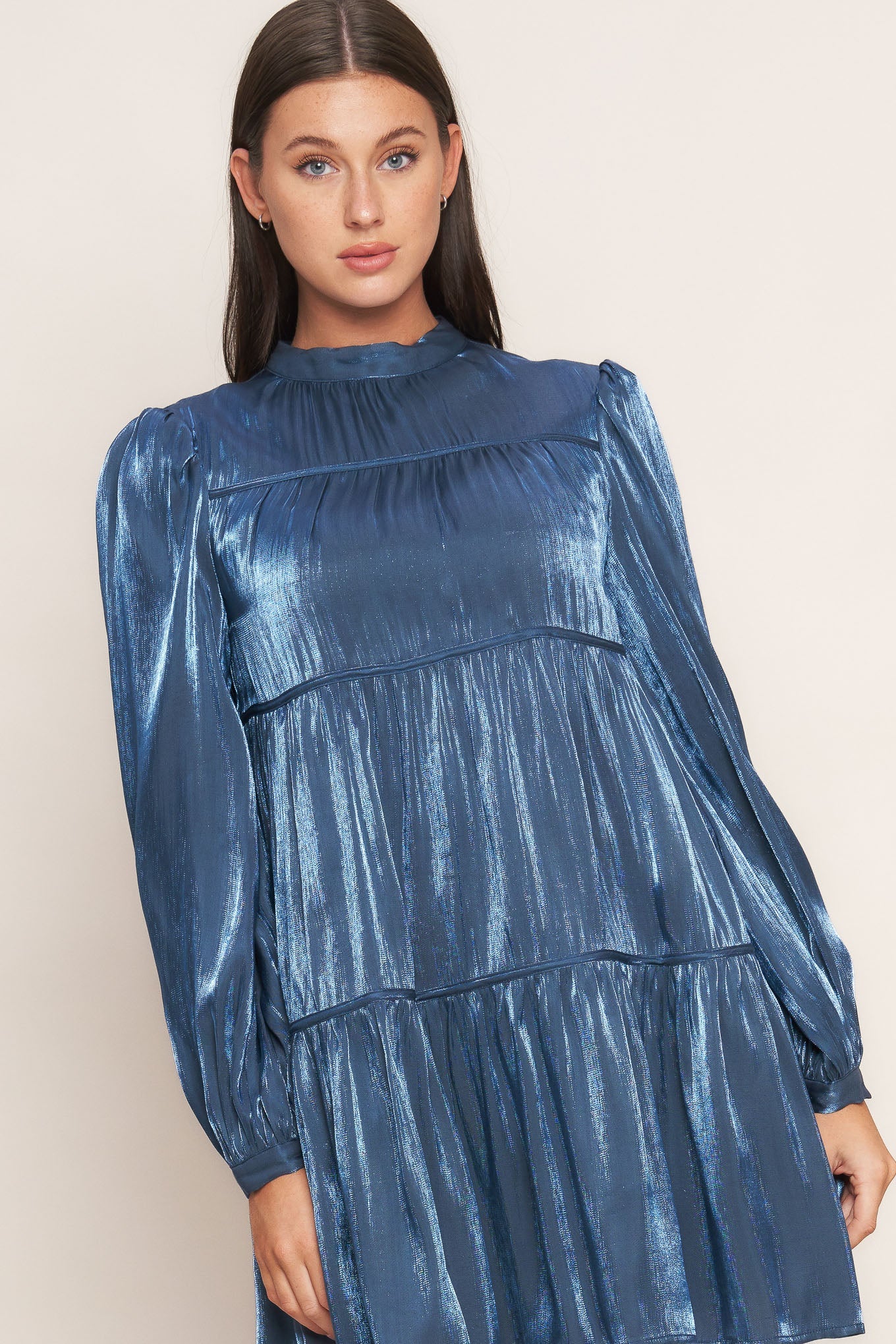 SERENITY CALLING WOVEN BABYDOLL MINI DRESS