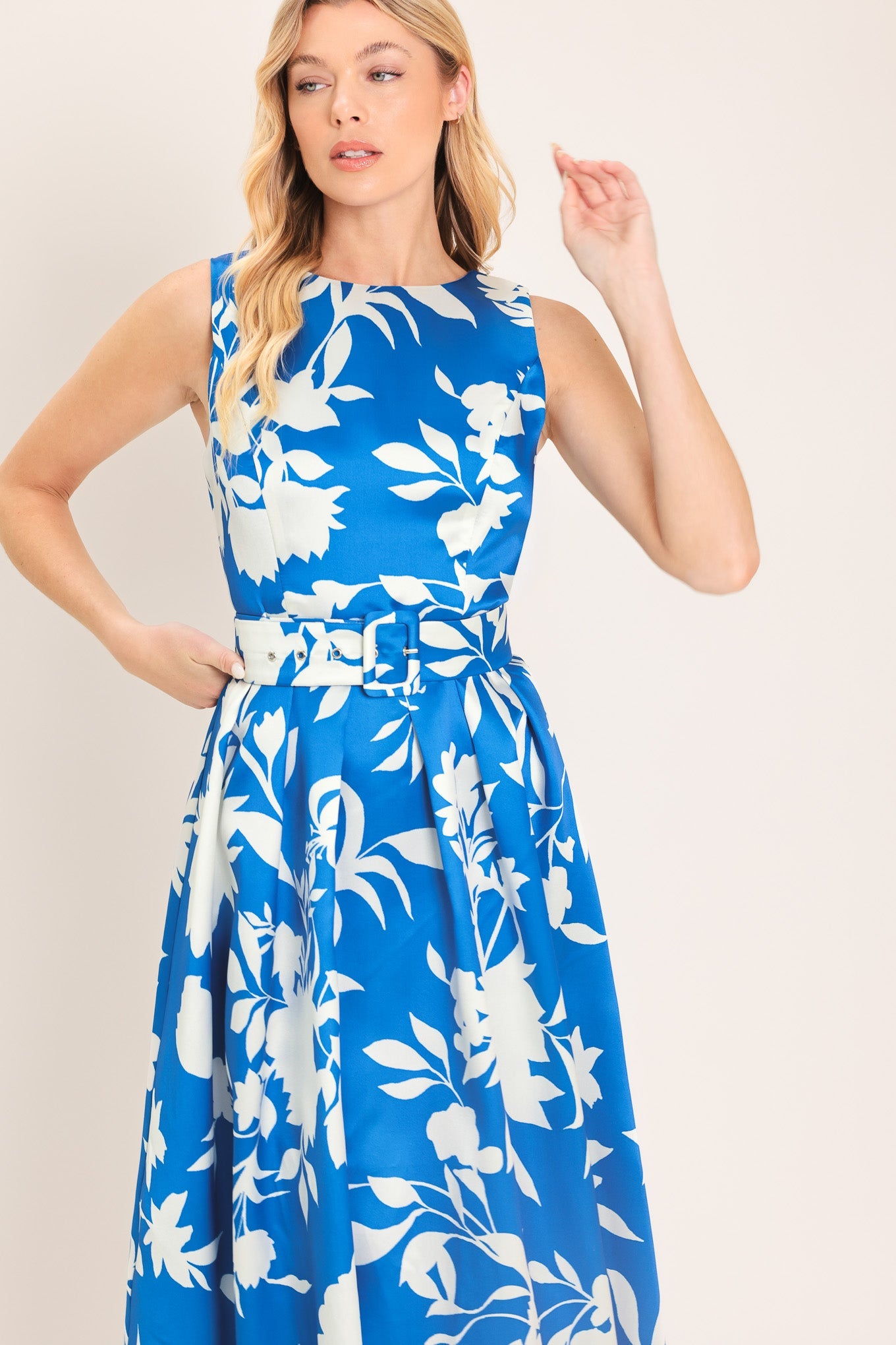 SAPPHIRE FANTASY BLUE WOVEN MAXI DRESS