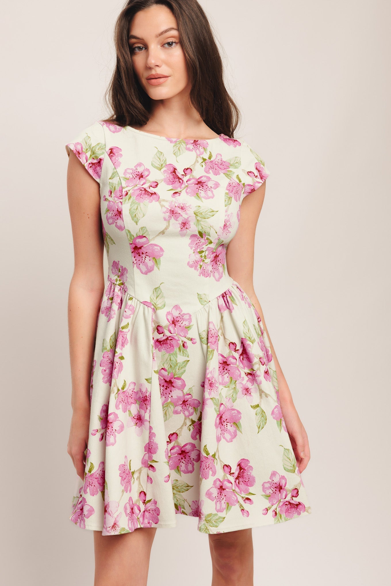 BLOSSOM BABE WOVEN MINI DRESS