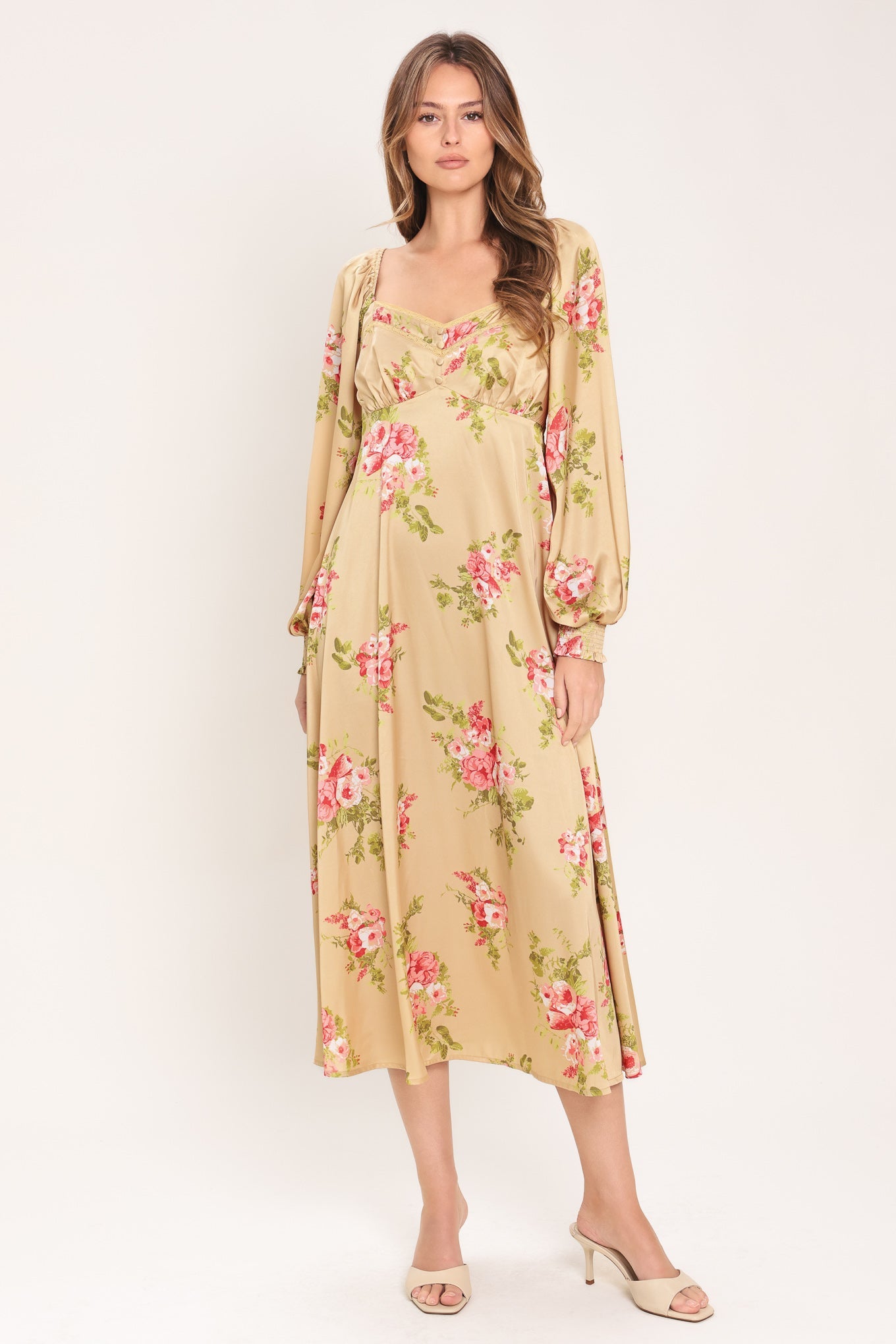 ENGLISH GARDEN WOVEN MIDI DRESS