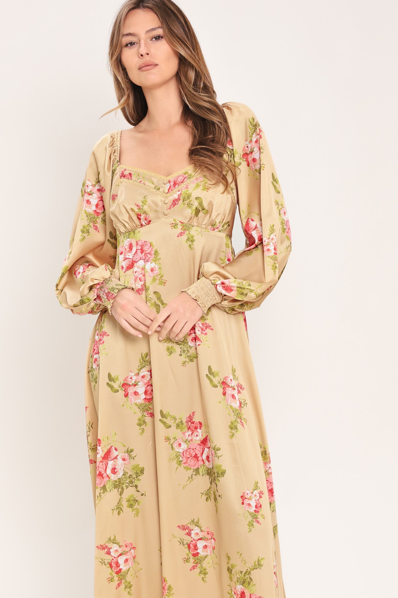 ENGLISH GARDEN WOVEN MIDI DRESS