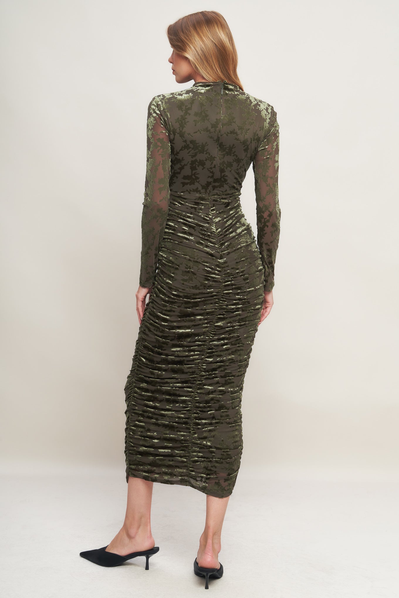 NIGHTSHADE GLAMOUR VELVET MIDI DRESS