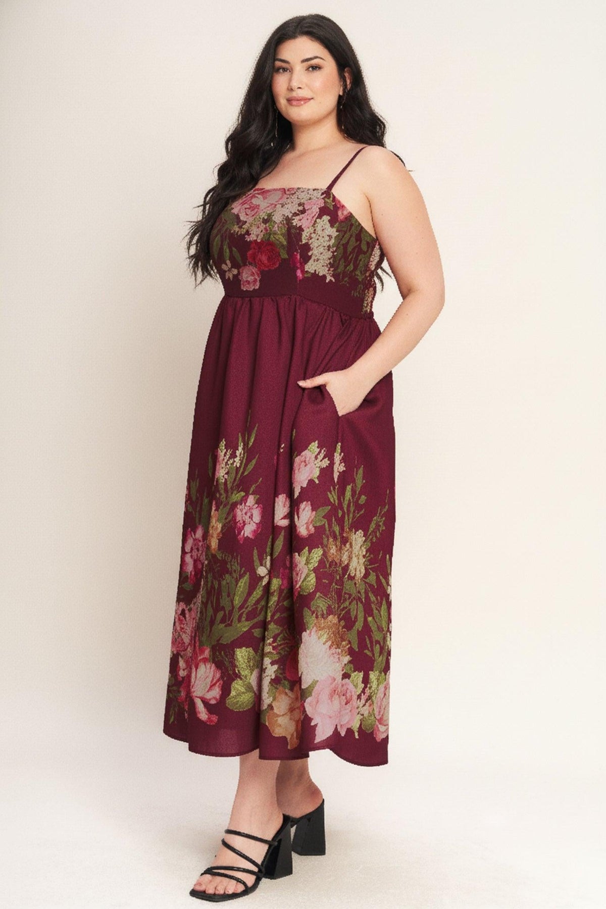 SECRET GARDEN ROMANCE WOVEN ANKLE DRESS