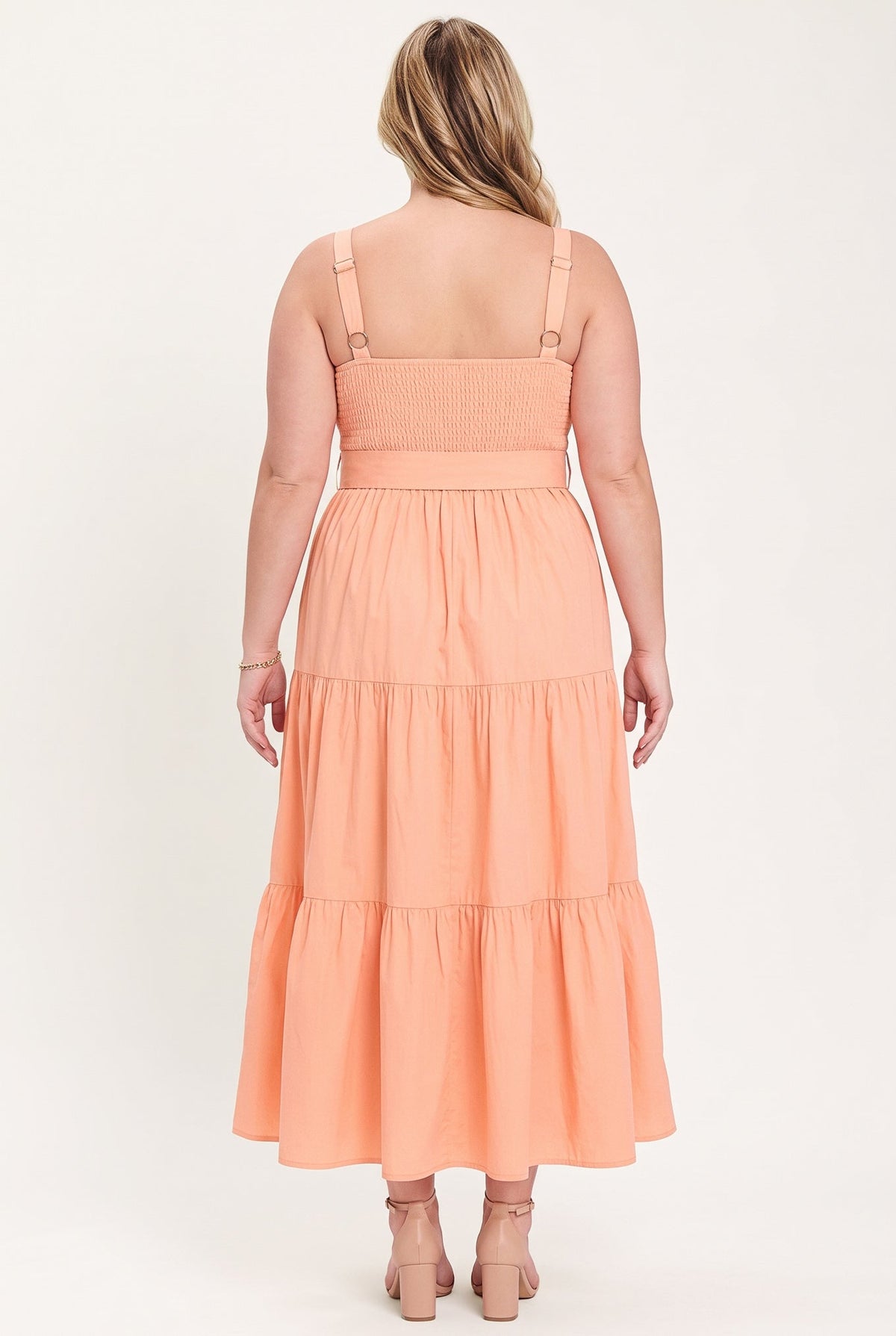 SUNSHINE SERENADE WOVEN MIDI DRESS