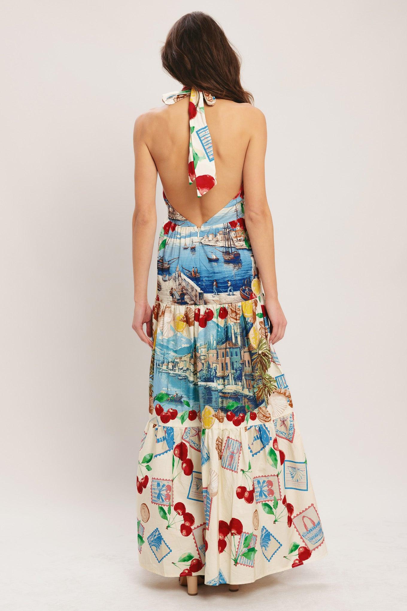 ITALIAN RIVIERA DREAM WOVEN MAXI DRESS