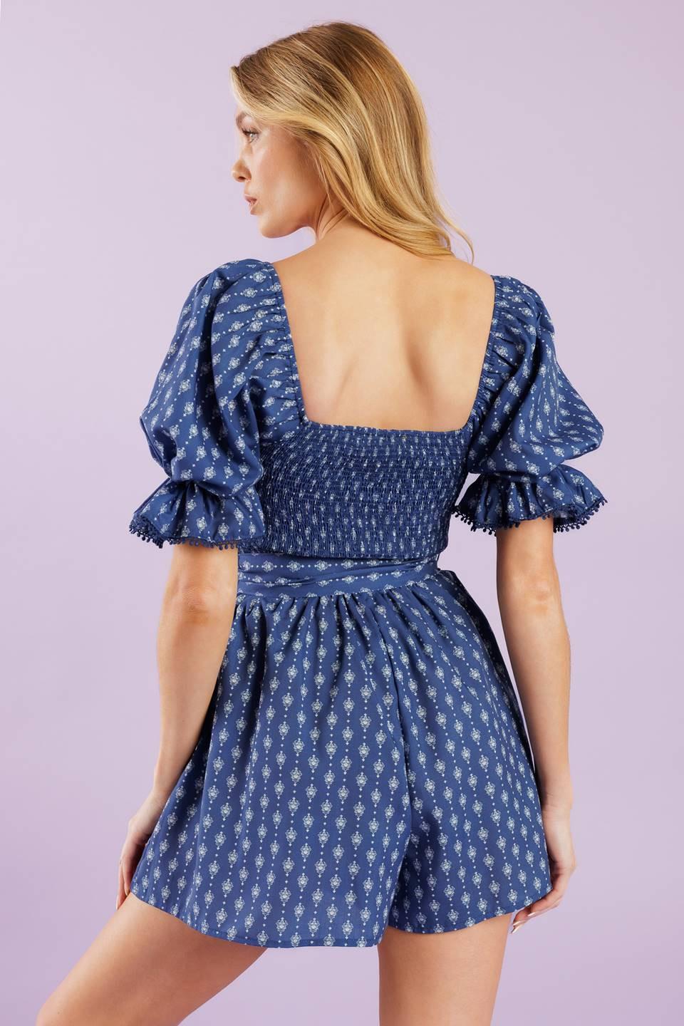 STAY ON YOUR MIND WOVEN ROMPER