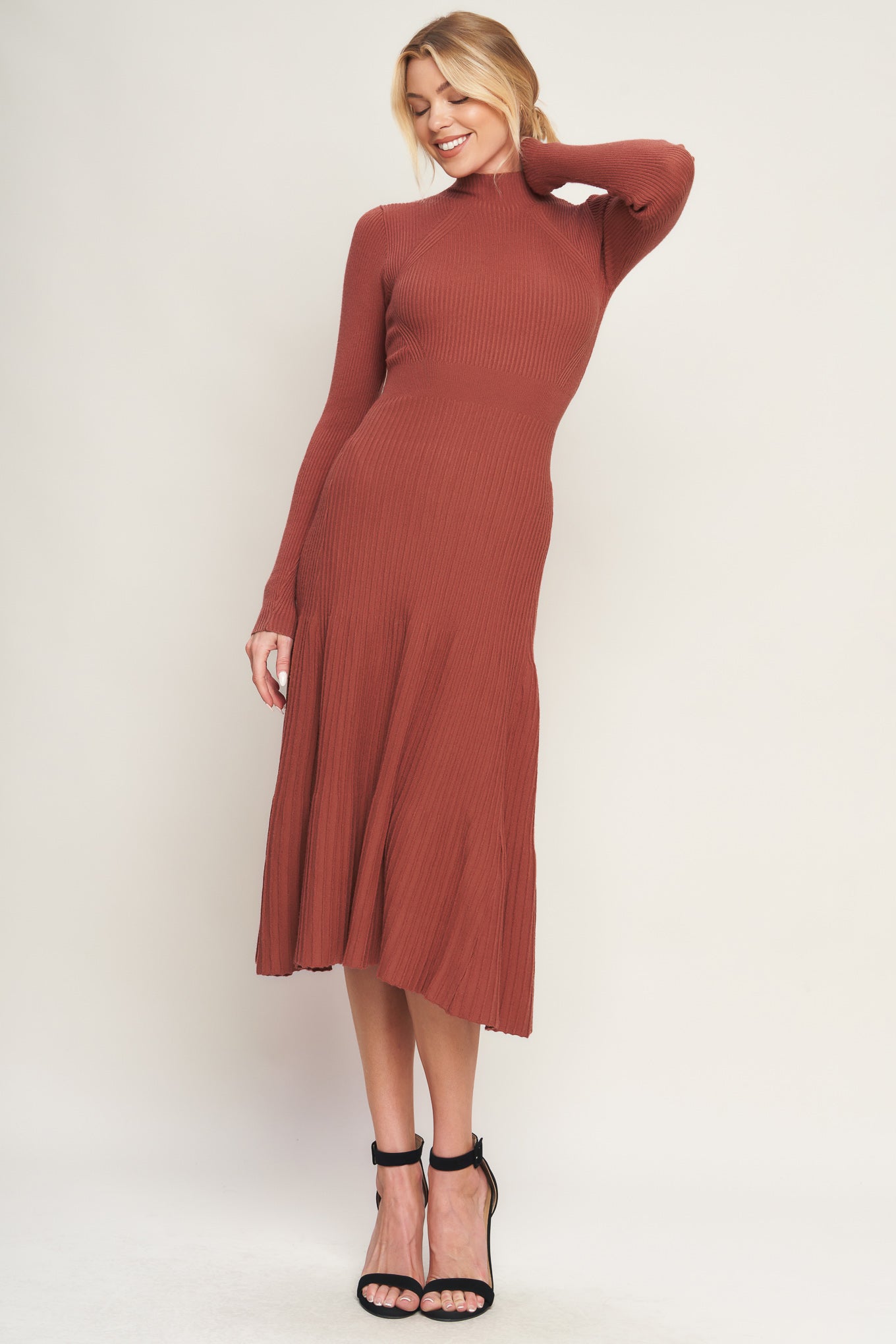 STOLEN KISSES SWEATER MIDI DRESS