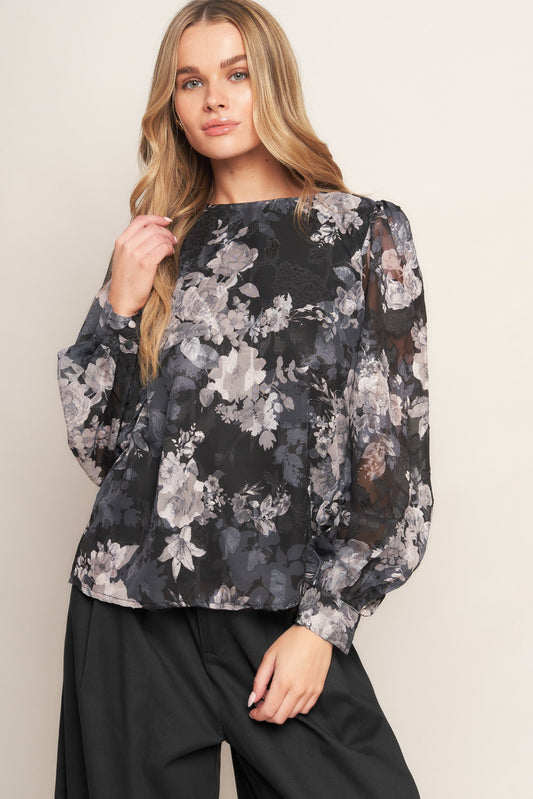 RUNAWAY HEARTS WOVEN TOP