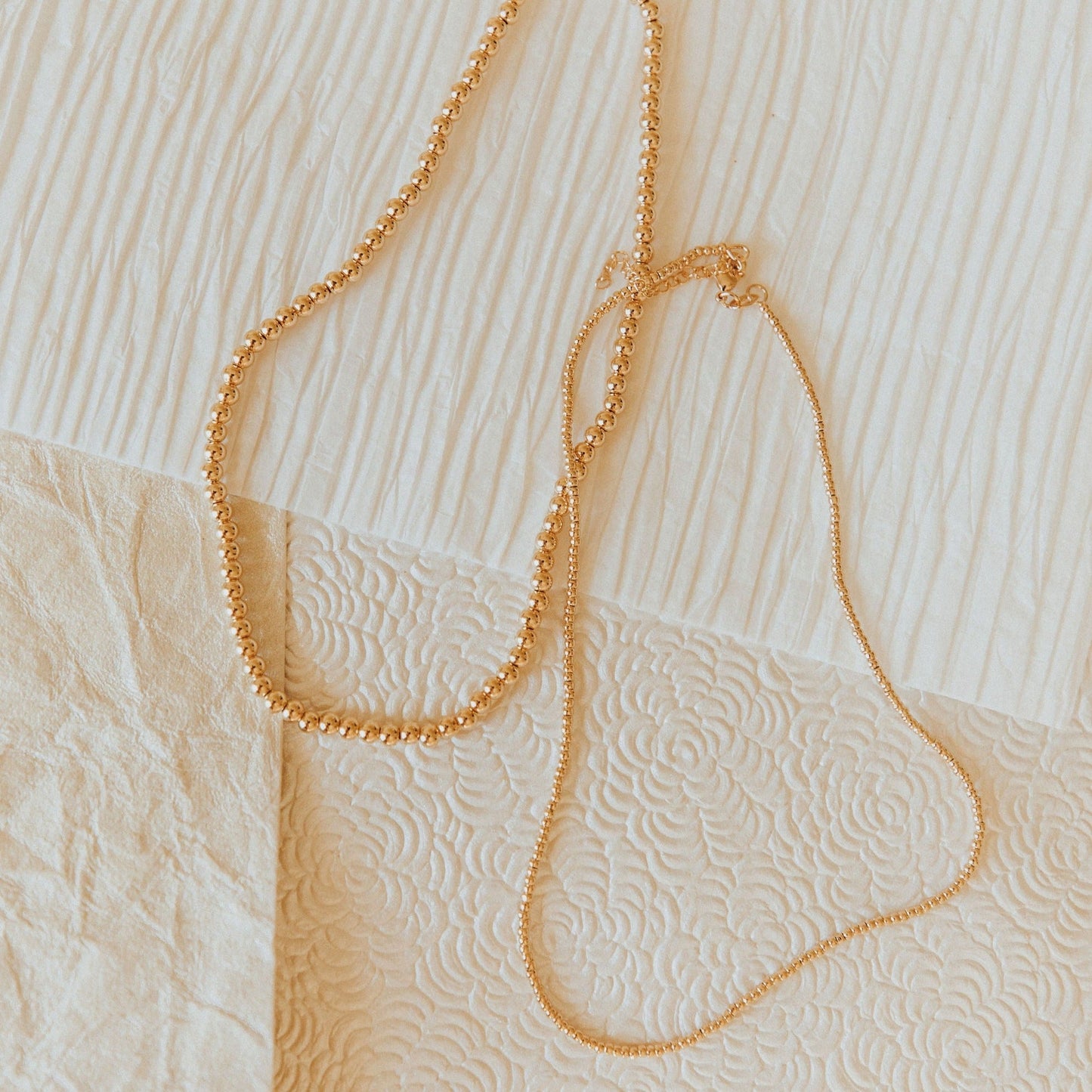 Staci Gold Filled Bead Necklace no