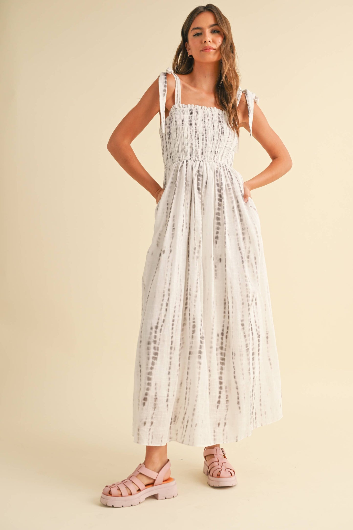 A DAY WITH YOU WOVEN LONG DRESS