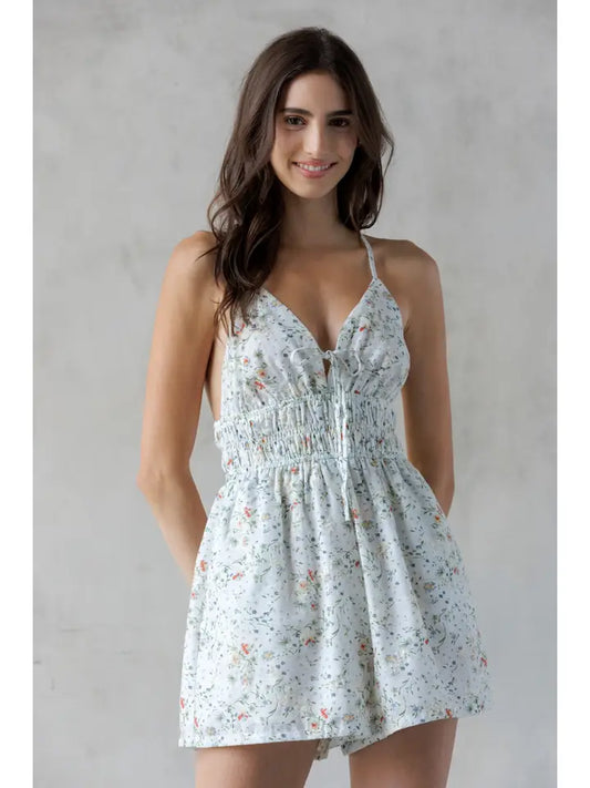 Multi Flowers  Romper